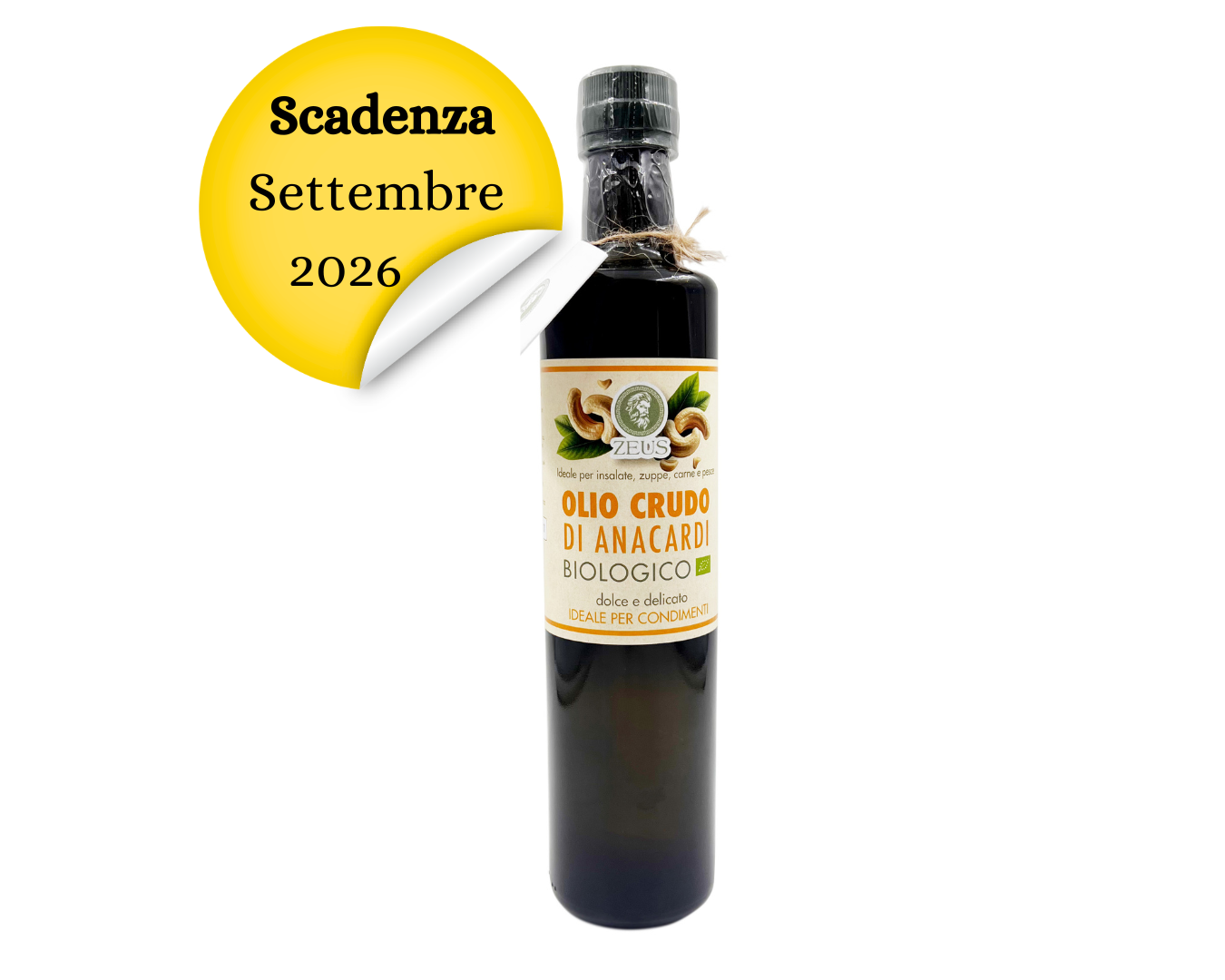 Olio Crudo di Anacardi Biologico per Condire 500ml