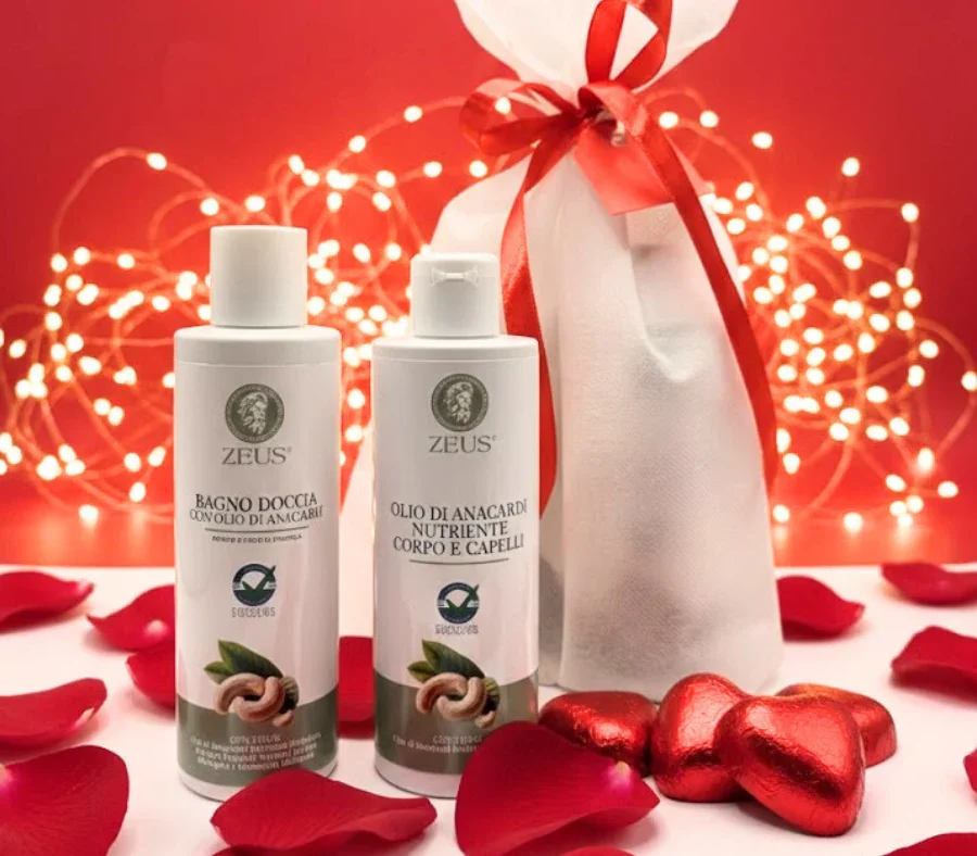 Confezione San Valentino Bagnodoccia e Olio Nutriente Corpo e Capelli
